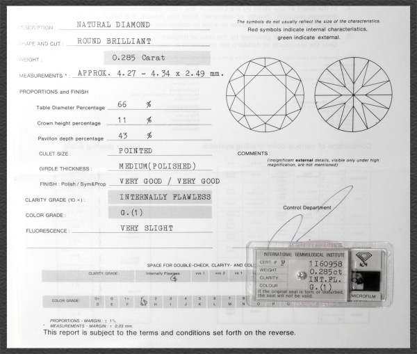 Brillant Ohrstecker 585 Gold; 0,571ct; IGI Zertifikat